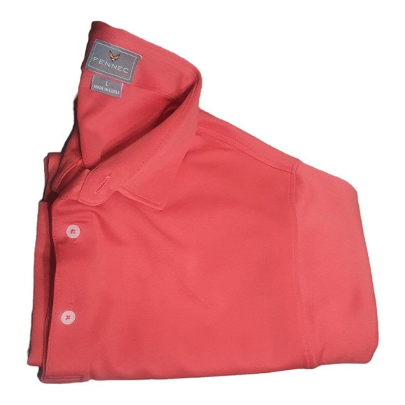 Fennec Fox Golf Polo Shirt Mens Large Stretch Collar Highly Evolved Performance - Picture 8 of 9